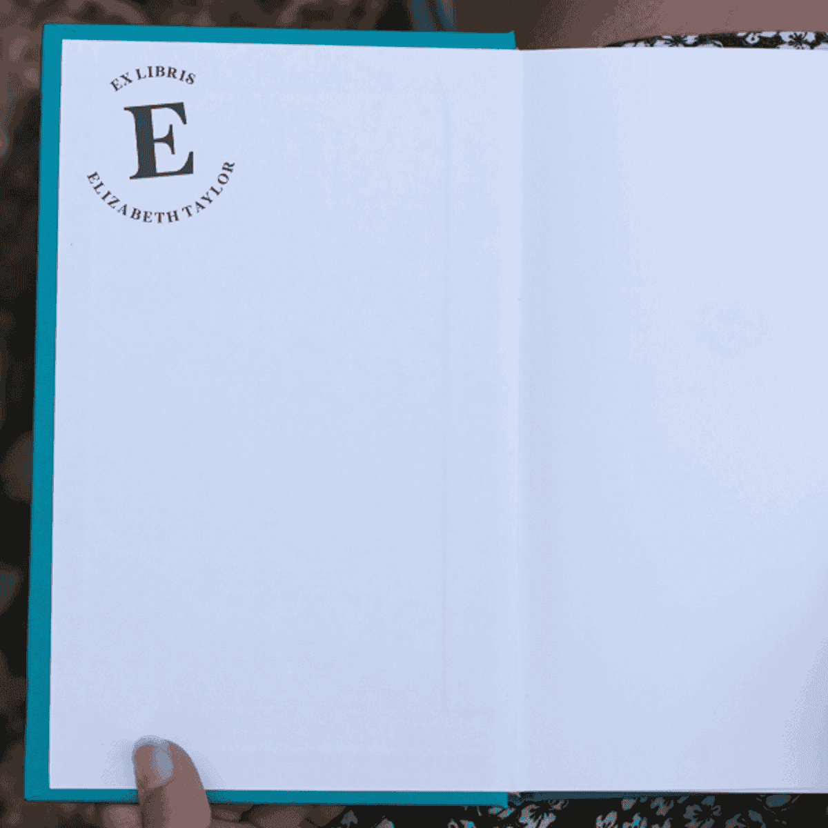 From the Library of Serif Teacher Stamp Impression