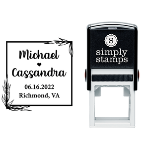 Save the Date Branch Outline Address Stamp Lifestyle