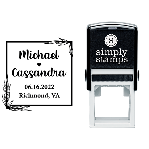 Save the Date Branch Outline Address Stamp Lifestyle