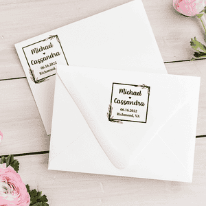 Save the Date Branch Outline Address Stamp Envelope