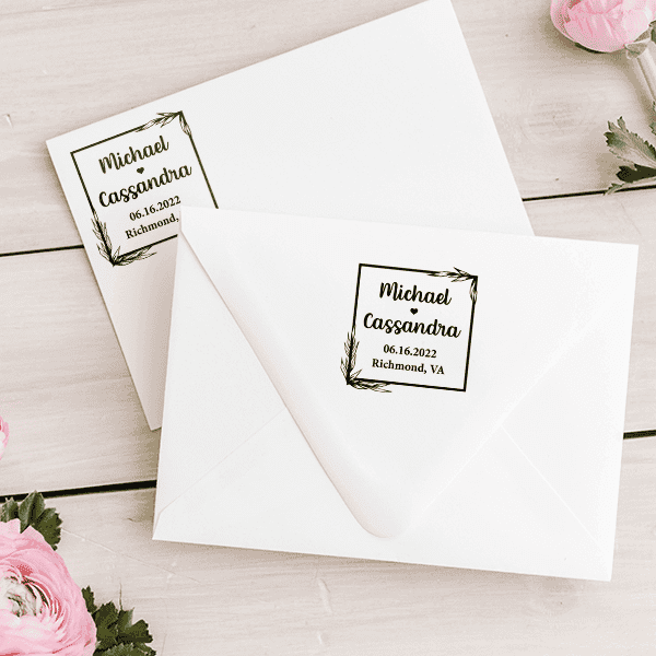Save the Date Branch Outline Address Stamp Envelope