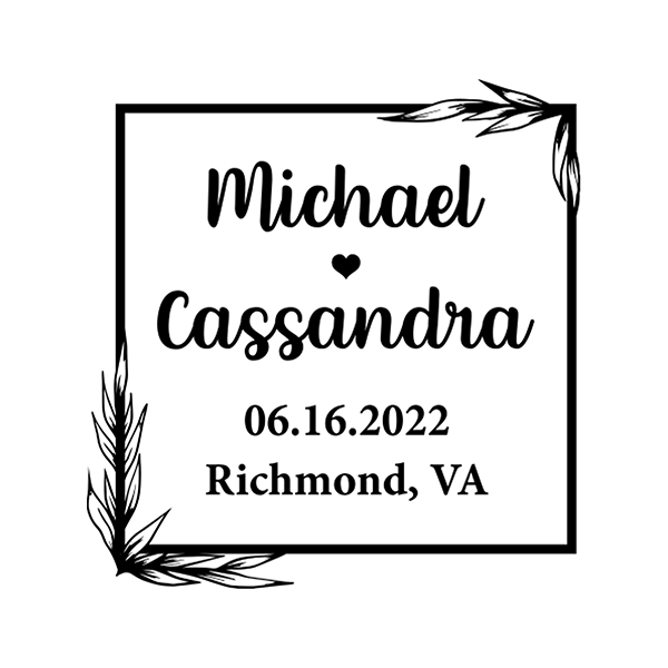 Save the Date Branch Outline Address Stamp