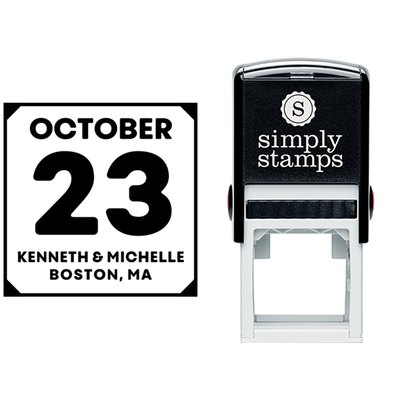 Save the Date Calendar Address Stamp - alternate view