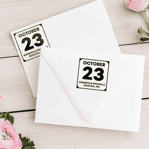Save the Date Calendar Address Stamp Envelope