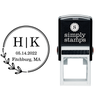 Save the Date Outline Initials Address Stamp Lifestyle