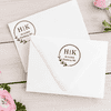 Save the Date Outline Initials Address Stamp Envelope