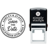 Save the Date Circle Outline Postcard Address Stamp Lifestyle