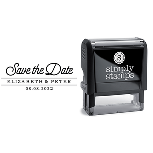 Save the Date Elegant Script Address Stamp Lifestyle