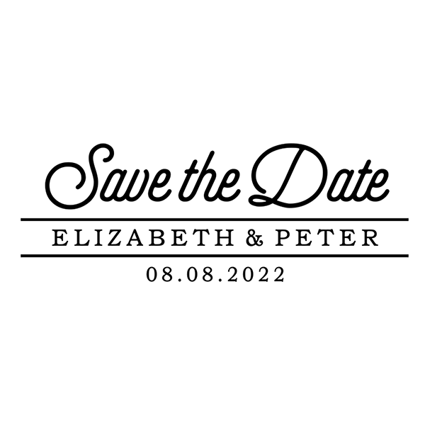 Save the Date Elegant Script Address Stamp