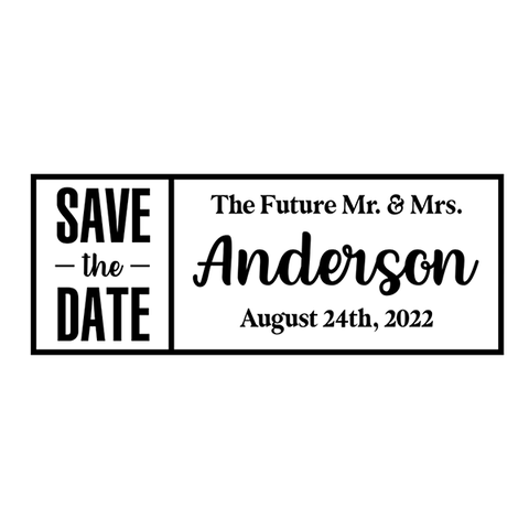Save the Date Future Mr. & Mrs. Address Stamp