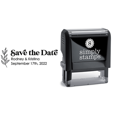 Save the Date Glamour Branch Address Stamp - alternate view