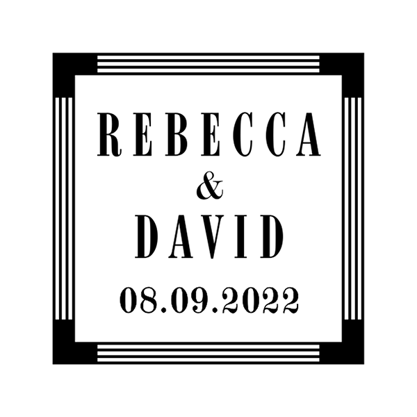 Save the Date Art Deco Address Stamp
