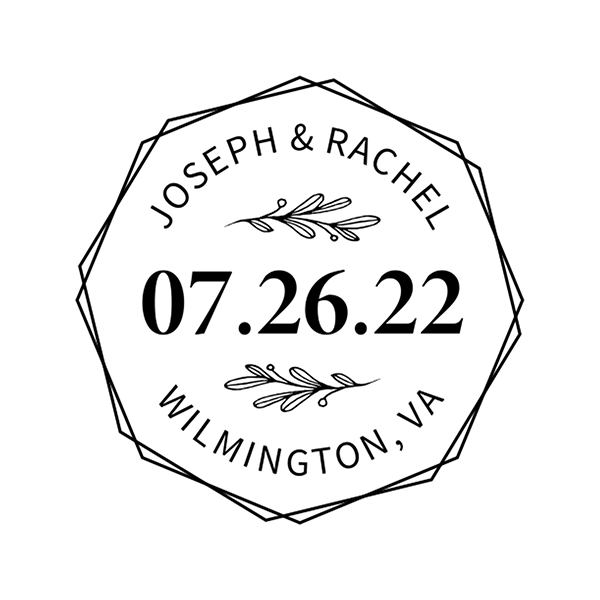 Save the Date Hexagon Address Stamp