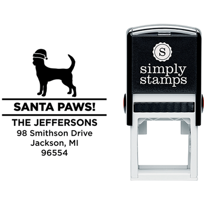 Santa Paws Chihuahua Holiday Address Stamp - alternate view