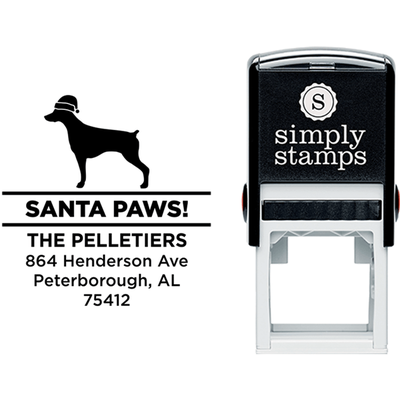 Santa Paws Pointer Holiday Address Stamp - alternate view