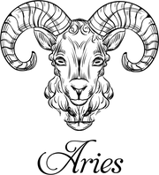 Modern Aries Illustration Hand Stamp