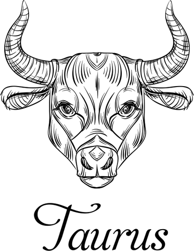 Modern Taurus Illustration Hand Stamp