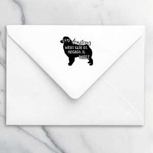Standard Australian Shepherd Dog Address Stamp