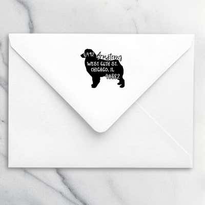 Standard Australian Shepherd Dog Address Stamp - alternate view