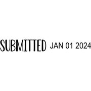 Submitted Single Line Teacher Date Stamp for Grading Homework