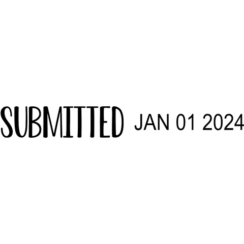 Submitted Single Line Teacher Date Stamp for Grading Homework