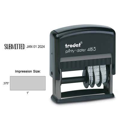 Submitted Single Line Teacher Date Stamp for Grading Homework - alternate view