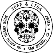 Sugar Skull Eleven Round Address Stamp