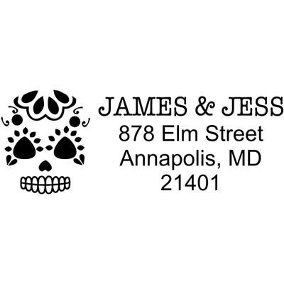 Sugar Skull Twenty Five Address Stamp