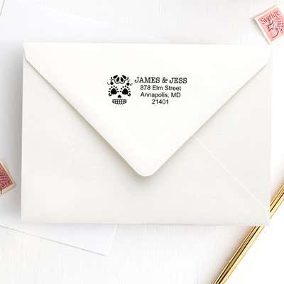 Sugar Skull Twenty Five Address Stamp - alternate view