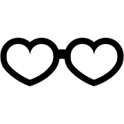 Heart Sunglasses Craft Stamp