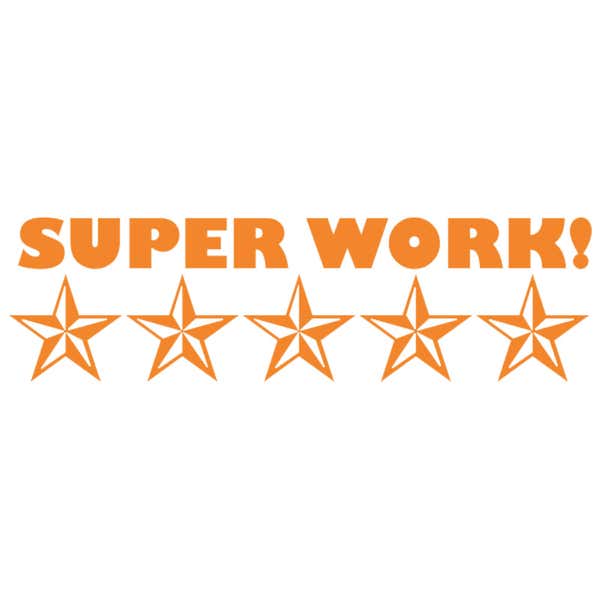 5 Stars SUPER WORK! Teacher Feedback Stamp