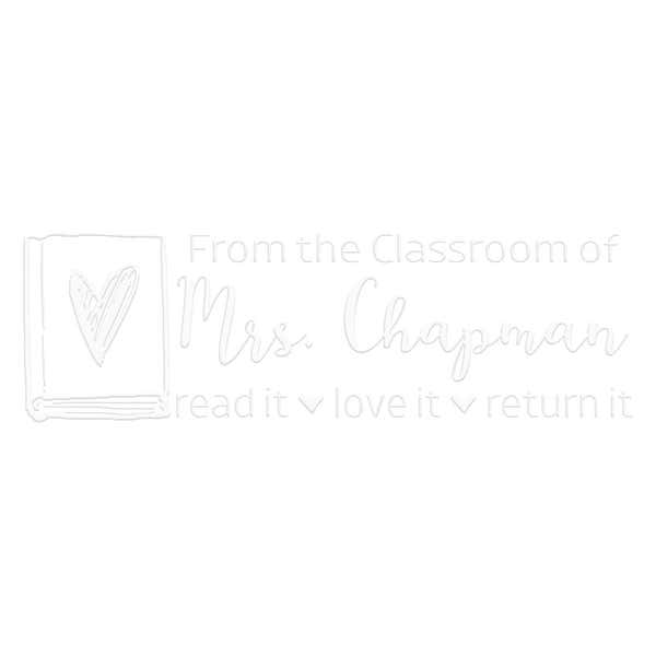 Light Impression of Square From the Classroom Of Custom Book Embosser with Hearts