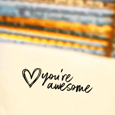 Sketch Script 'You're Awesome' Grading Teacher Stamp - alternate view