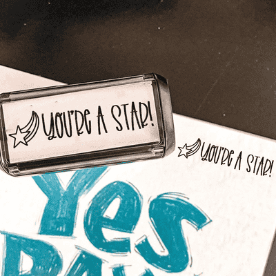 Shooting Star 'You're a Star' Teacher Stamp - alternate view