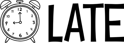 Late Teacher Grading Stamp with Alarm Clock Icon