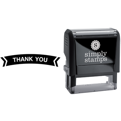 Thank You in Banner Shape Business Stamp