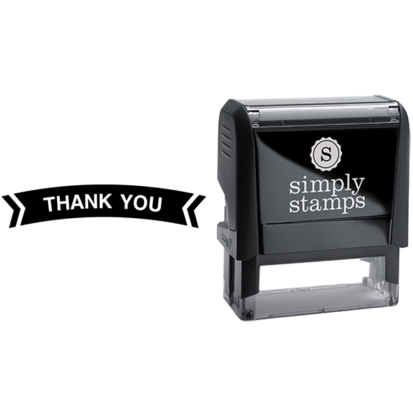 Thank You in Banner Shape Business Stamp