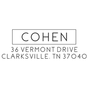 Thin San Serif Address Stamp