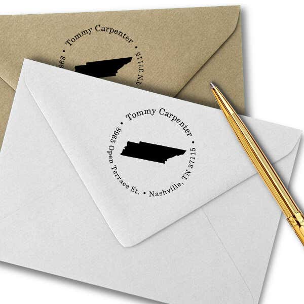 Tennessee Round Address Stamp Imprint Example