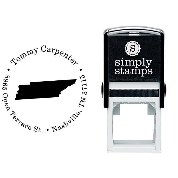 Tennessee Round Address Stamp Body and Design