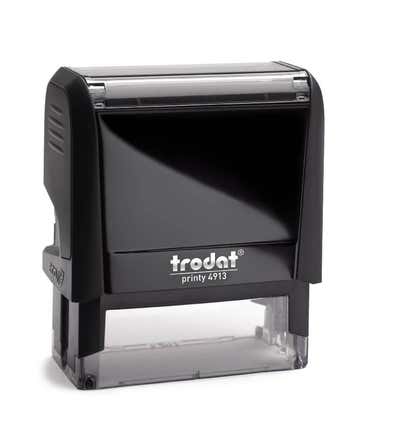 Rectangular Custom Self-Inking Stamp, 7/8" x 2-3/8", with Personalized Text, Logo or Art (Trodat Printy 4913, 7 ink colors) - alternate view
