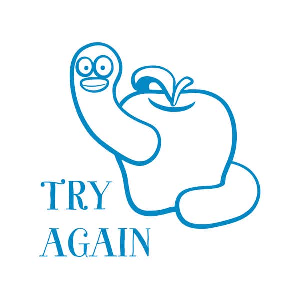 Try Again Worm Teacher Craft Stamp