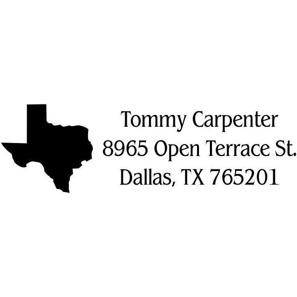 Texas Return Address Stamp