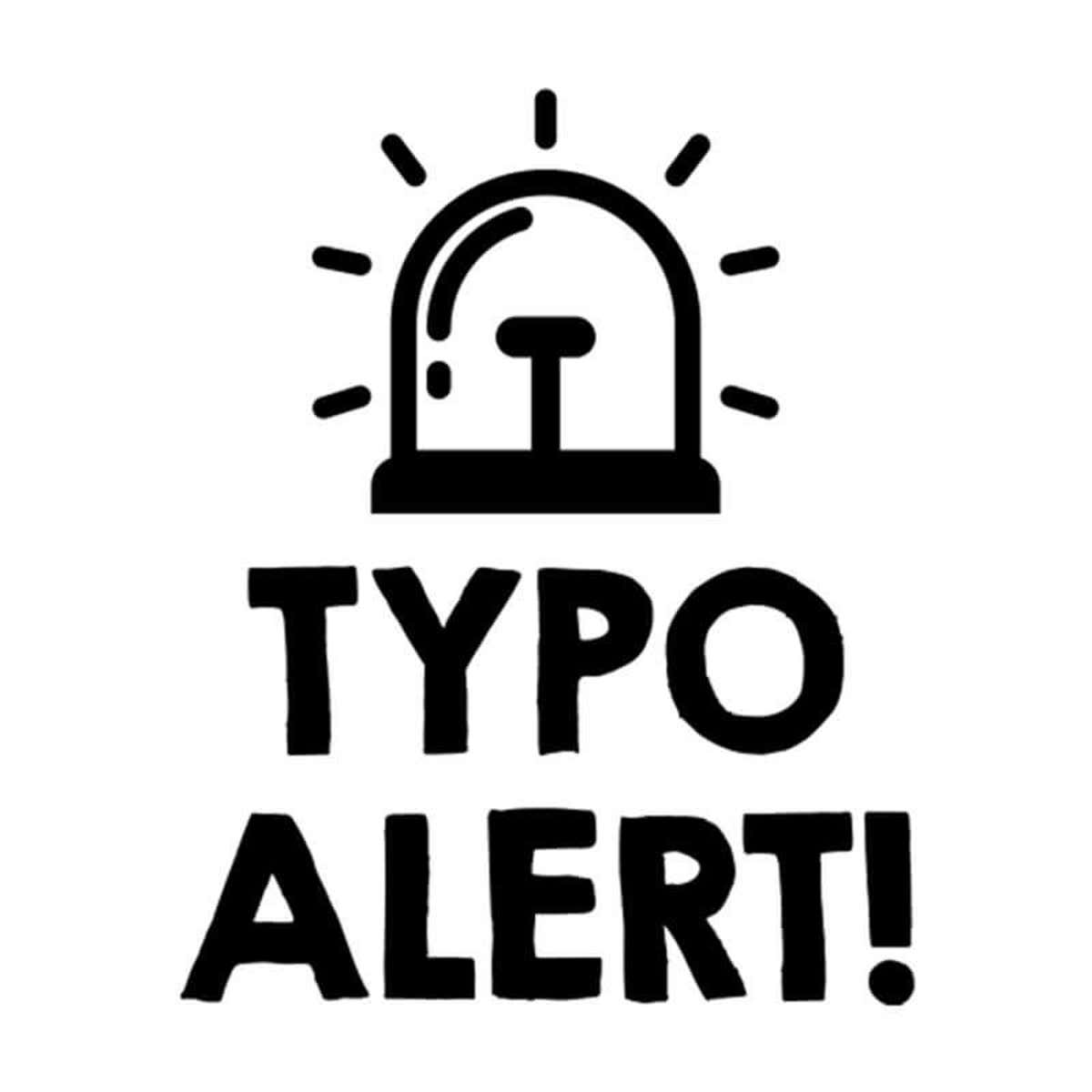 Typo Alert Teacher Stamps