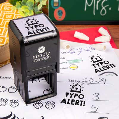 Typo Alert Teacher Stamps - alternate view
