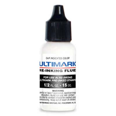 Ultimark ink refill bottle for rubber stamps