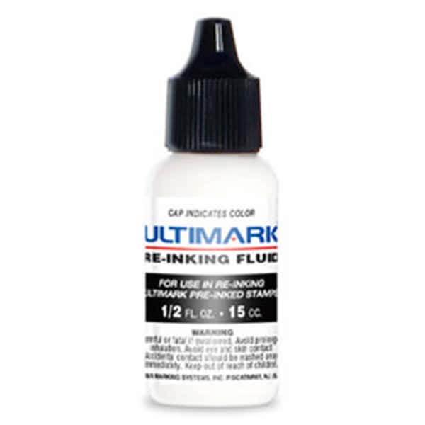 Pre-Inked Stamp Ink Refill, 1/2 oz Bottle | Ultimark