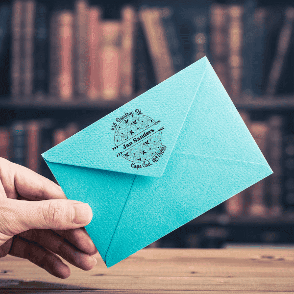 Sanders Return Address Stamp Imprint Example