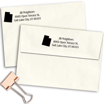 Utah Return Address Stamp - alternate view
