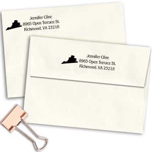 Virginia Return Address Stamp Imprint Example